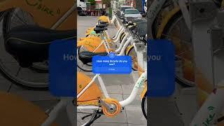 #white #and #yellow #bicycle #parked #ubike #taiwan #tourism #tourist #touring #shoot25tv #crossing