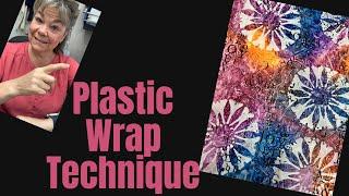 Art Journal Technique- PLASTIC WRAP #artjournal #mixedmedia