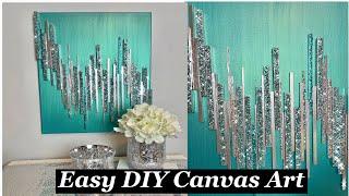 Canvas Art with Crushed Glass & Glitter