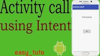 Call Activity from another | Intent | Android Studio Tutorial (Beginners) HD | All About Android