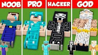 Skin Statue Maze Build Battle Challenge - Noob vs Pro vs Hacker vs God - Minecraft Animation