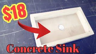 DIY Concrete Sink for only $18