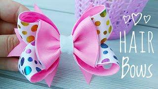 Hair Bow Tutorial / Bow out of Ribbon / How to Make Bows with Ribbon / #1 tutorial