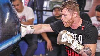 Canelo Álvarez SMASHES AQUA BAG! - Training for Sergey Kovalev Clash