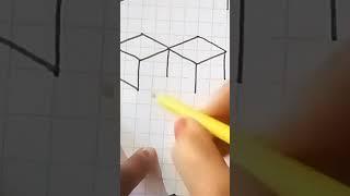 Easy 3D drawing #drawing #creativity #easy
