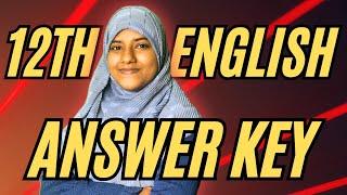 12TH ENGLISH| PUBLIC EXAM 2025| ONE WORDS| ANSWER KEY|WELEARN TAMIL