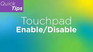 Touchpad: Enable / Disable | Lenovo Support Quick Tips