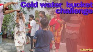 Cold water bucket challenge #water spill challenge #waterchallenge #familychallenge #games #funny