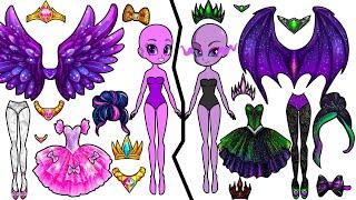 My little pony EG Ballerinas Blind  bags Nice vs Evil- Twivine Pinkamena Flutterbat -MLP Paper craft