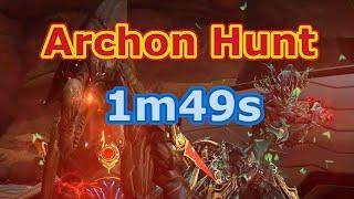 [Warframe] Archon Hunt solo Speedrun (1m49s) | Dex Pixia Titania [Jade Shadows]