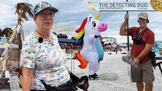 Huge Coin Spill Magical Day Metal Detecting New Smyrna Beach Florida | The Detecting Duo S03E30