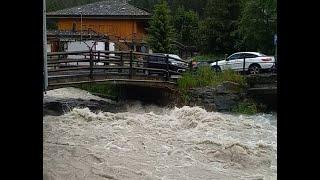 Piena eccezionale torrente Evancon Champoluc - Valle d'Aosta