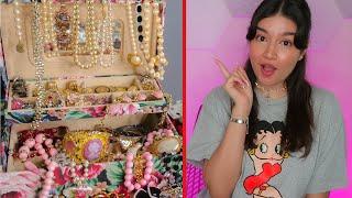 ASMR Vintage Jewelry Show & Tell *HUGE Mystery Lot* (Jewelry Sounds, Whispering, Crinkles)~SOOTHING~