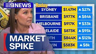 Regional housing market prices pushing to record highs | 9 News Australia