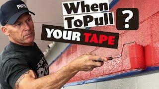 When to pull your TAPE? Painting on Tape and when to remove it!