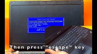 ASUS Laptop BOOT Menu Bios Settings | Secure BOOT | Boot from USB