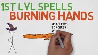 1ST LEVEL SPELL #10: Burning Hands (5E)