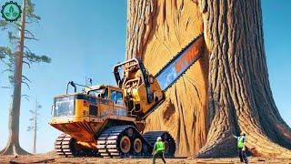 Extreme Dangerous Fastest Big Chainsaw Cutting Tree Machines | Monster Stump Removal Excavator #5