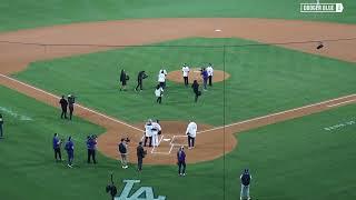 2023 Dodgers Opening Day: Eric Gagné, Fernando Valenzuela & Orel Hershiser throw first pitch