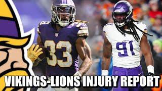 Second Vikings-Lions Injury Report: Aaron Jones Still Limited, Patrick Jones II DNP