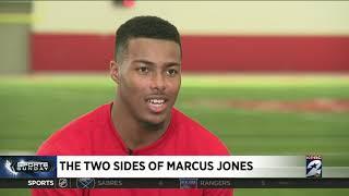 Marcus Jones shows versatility on the football field and with music