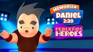 DANIEL 2:20  - BIBLIA PARA NIÑOS - Memoriza la Biblia con Pequeños Héroes para niños