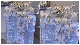 4 Dollar Tree Lighted CHRISTMAS GIFT Boxes DIY'S that DO NOT Look Cheap!