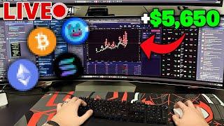 I Made $5,650 in 51 Minutes LIVE Trading Memecoins