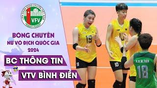 Full HD | BINH CHỦNG THÔNG TIN vs VTV BÌNH ĐIỀN LONG AN | Giải Bóng Chuyền Nữ VĐQG Vòng 2