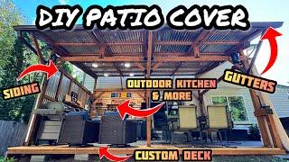 DIY Patio Cover Part Two: Gutter Installation, Siding, Decking, Mini Projects, & More: Save $$$