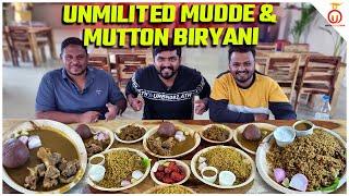 Unlimited Mudde & Mutton Biryani @SP Biryani Center, Rampura | Kannada Food Review | Unbox Karnataka