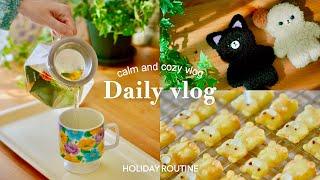 Waking Up at 6am️｜productive holiday routine, cooking, making dolls, morning routines, silent vlog