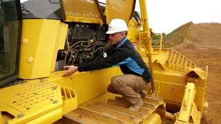 Komatsu D155AX-8 dozer - pre-operation inspection