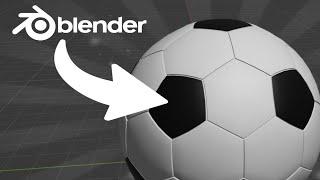 How To Make A SOCCER BALL In 1 MINUTE | Easy Tutorial In Blender 3D