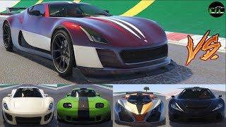 GTA 5 Top Speed Drag Race (Coil Cyclone vs. Voltic, X80, Vagner, T20, 811, Banshee, XA-21, etc.)