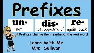 Prefixes: un- dis- & re-