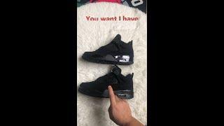 'Black Cat' Air Jordan 4 Retro 2023 Compare