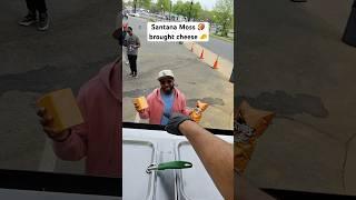 He brought a WHOLE block of cheese 