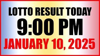 Lotto Result Today 9pm Draw January 10, 2025 Swertres Ez2 Pcso