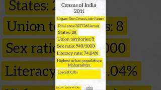 Census of India 2011| static gk rrb ntpc #shortfeed #rrbntpc #staticgk #gk #ntpcgkgs #trending #2024