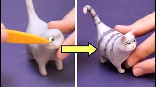 How to Make a CAT with PLAY-DOH | Tabby Cat Chloe CLAY MODELING Tutorial