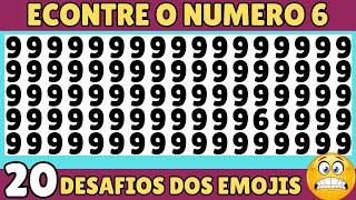 ENCONTRE O NUMERO A LETRA E O EMOJI DIFERENTE | Somente 5,80% Acerta Todos\Desafio dos Emojis #4