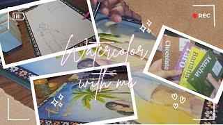 Art Vlog | Watercolour painting with me preparing wedding gift