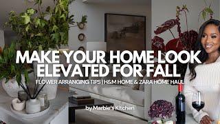 Interior Design Tips for Elevated Fall Decor with Flower Arranging | Zara & H&M Home Haul