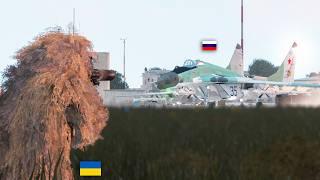 Ukrainian Sniper infiltrated military airfield and destroyed Russian super Jets at takeoff