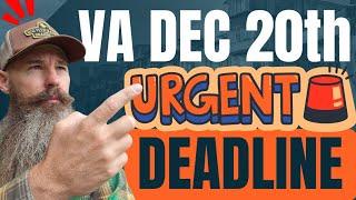 Dec. 20th Deadline! VA Needs Extra $6.6 Billion, Not $12 Billion, in 2025, Officials Tell Congress