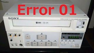 Sony SVO-9500MD S-VHS VCR part 1 : ERROR 01 repair