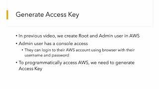 Generate Access Key | AWS Identity and Access Managmenet (IAM)