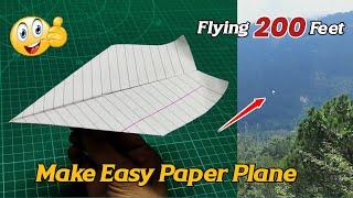 Paper Airplane Easy : How to make a Paper Airplane | Notebook Paper Plane | Paper Airplane Making