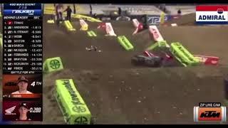 Cooper Webb and Chase sexton Round 10 crash